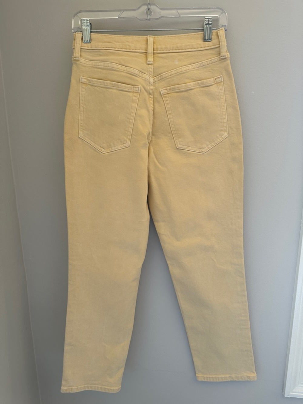 Banana Republic High-Rise Button-Fly Cropped Jeans in Soft Yellow - Picture 2 of 4